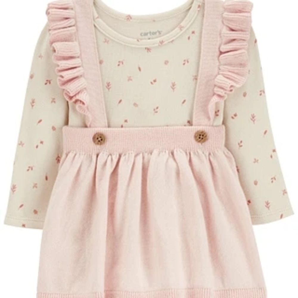 Carter's Soft Cream Newborn Bodysuit Dress